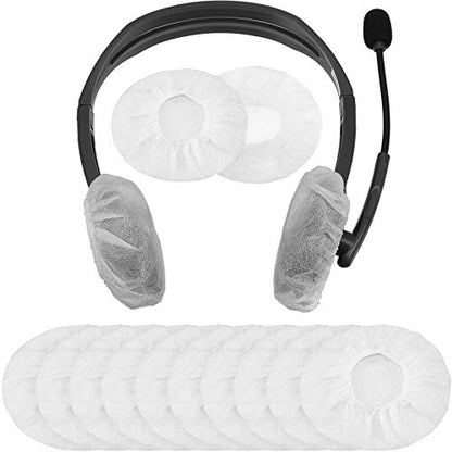 BBTO 200 Pieces Disposable Headphone Ear Cover Non-Woven Sanitary Earpad Covers for Most On Ear Headphones(S, 6.5 cm/ 2.5 Inch,White) - color: White, size: S (6.5 cm)
