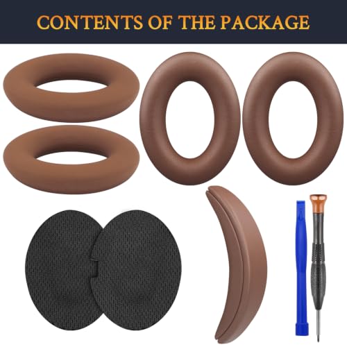 SOULWIT Replacement Kit for Bose QC15/QC2 QuietComfort Headphones, Ear Pads Cushions + Headband + Silicone Earpads Cover Protector - Coffee - color: Coffee