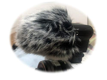 Furry MIC Windshield Windscreen WIND Muff Compatible for Sony Ecm xyst1m stereo Microphone