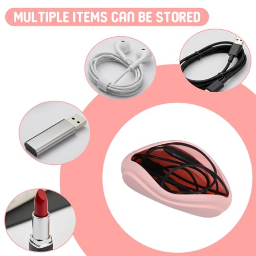 2 Pcs Wired Headphone Case, Silicone Wired Headphone Organizer, Soft Pouch Earphone Storage Case for Storing Earphones Earbud Data Cable Keys Lipstick