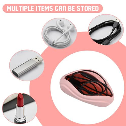 2 Pcs Wired Headphone Case, Silicone Wired Headphone Organizer, Soft Pouch Earphone Storage Case for Storing Earphones Earbud Data Cable Keys Lipstick