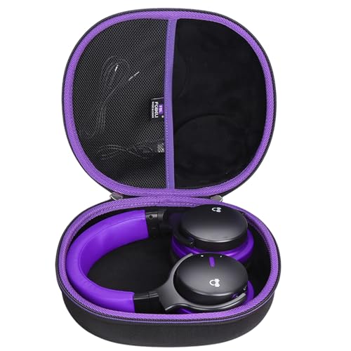 FBLFOBELI Hard Headphone Storage Case for Silensys E7 / PurelySound E7 / MOVSSOU E7 / COWIN E7 / Tapela E7 / Audonia E7 Active Noise Cancelling Bluetooth Headphones (Case Only) (Purple) - color: Purple