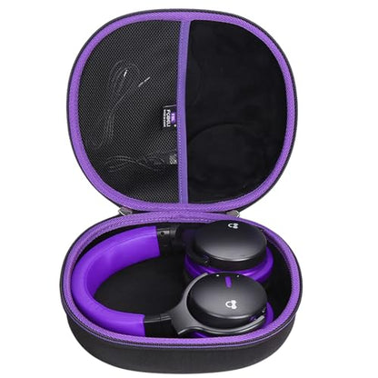 FBLFOBELI Hard Headphone Storage Case for Silensys E7 / PurelySound E7 / MOVSSOU E7 / COWIN E7 / Tapela E7 / Audonia E7 Active Noise Cancelling Bluetooth Headphones (Case Only) (Purple) - color: Purple