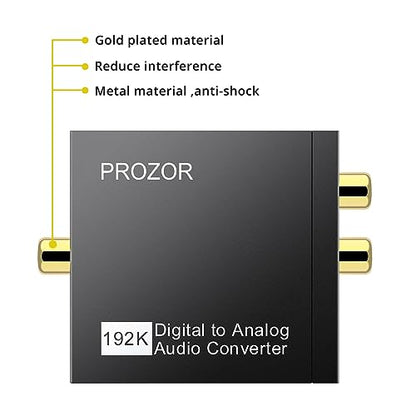 PROZOR 디지털 투 아날로그 오디오 컨버터 - size: Aluminum Alloy Shell, style: 2.0CH PCM