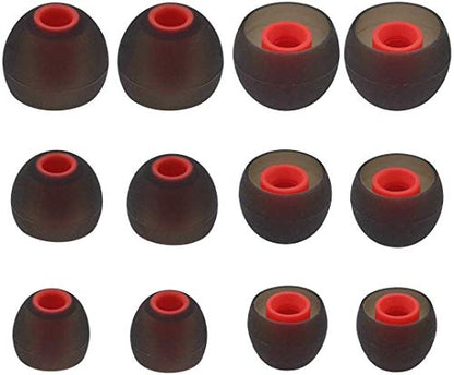 Replacement Silicone Eartips Eargels Earbuds Ear Tips Compatible with Senso, Zeus, Otium, Hussar, Sony MDR, Tozo, Mpow Headphones & Earphones (2 Pair of Each Small Medium & Large) - size: 2 Pairs Each: Small, Medium & Large