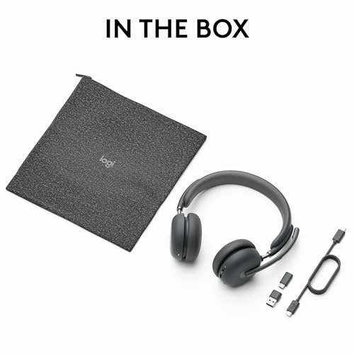 Logitech Zone 950 Premium Noise Canceling Headset Hybrid ANC - Graphite | Premium noise canceling, hybrid ANC, USB-C, USB-A, certified for Zoom, Google Meet, Google Voice, Fast Pair
