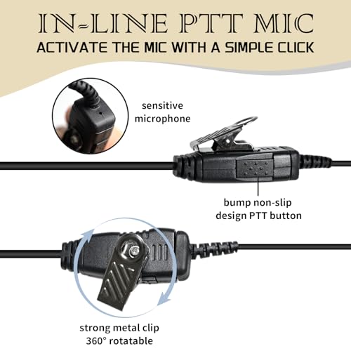 Bd402i Earpiece Walkie Talkie Headset for Hytera Radios BD502i (C Swivel)