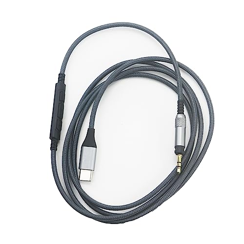 NewFantasia USB C Audio Cable Compatible with Sennheiser HD598 HD598Cs HD560s HD598SE HD620S HD400PRO HD599 HD505 Headphone, Remote Volume Mic Compatible with iPhone 17/ Air /16/15/iPad