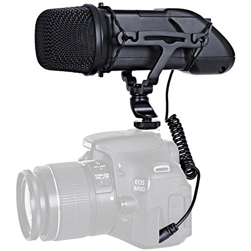 Movo VXR500 HD Professional Condenser XY Stereo Video Microphone for Sony, Nikon,and Canon DSLR Video Cameras (Metal Body)