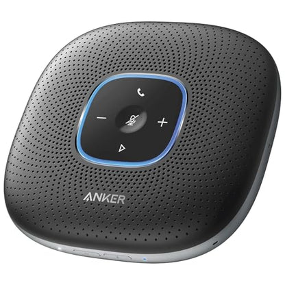 Anker PowerConf Speakerphone, Zoom Certified Conference (Renewed) | Speaker with 6 Mics, 360° Voice Pickup, 24H Call Time, Bluetooth 5.3, USB C, Compatible with Leading Platforms