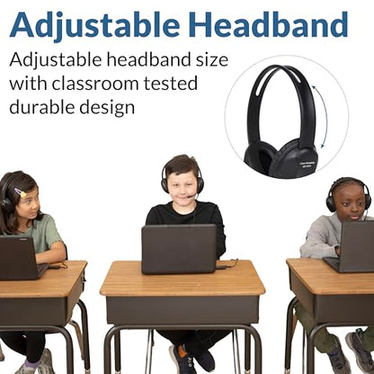 Cyber Acoustics AC-4014 USB-C Headset for PC, Mac, Tablets and Phones | Made with 60 Percent Recycled Plastic, Durable, Crisp, and Clear Communication, in K-12 Classrooms or Home - size: 1 Unit - USBC