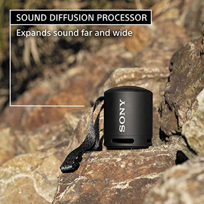 Sony SRSXB13/B Extra Bass Portable Waterproof Speaker with Bluetooth, USB Type-C, 16 Hours Battery Life