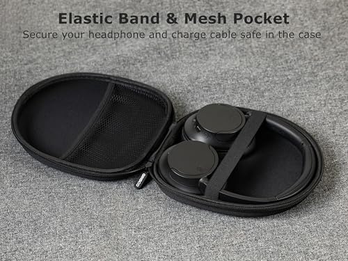 Ginsco Universal Headphone Case Compatible with JBL Tune 510BT 720BT, Sony WH-CH 720N/WH-CH520, with Sony/JBL/Soundcore Life Q20i Q30/BERIBES/TOZO/KVIDIO etc Wireless Headphones (Satin Black) - color: Satin Black