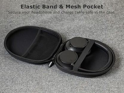 Ginsco Universal Headphone Case Compatible with JBL Tune 510BT 720BT, Sony WH-CH 720N/WH-CH520, with Sony/JBL/Soundcore Life Q20i Q30/BERIBES/TOZO/KVIDIO etc Wireless Headphones (Satin Black) - color: Satin Black
