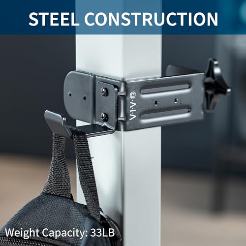 VIVO Black Clamp-on Hook for Desktop and Desk Leg Mounting, Mount-HLC1 | Steel Clip Holder for Office Accessories, Hanger for Bags, Headphones, and More, Workstation Organizer