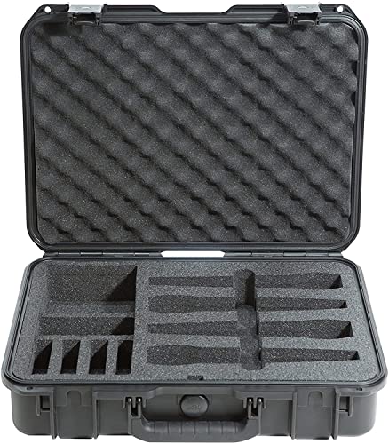 SKB 3i-1813-5WMC iSeries 1813-5 Wireless Four Mic Case | Waterproof hard shell, foam interior fits 4 handheld transmitters, travel-ready latches, impact-resistant build