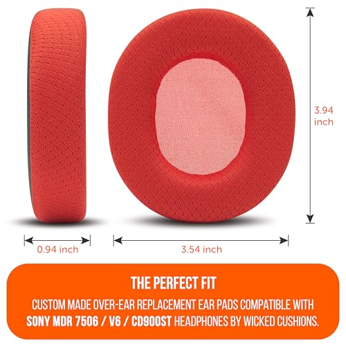 WC Freeze 7506 - Cooling Gel Earpads for Sony MDR-7506 & MDR-CD900ST - color: Red