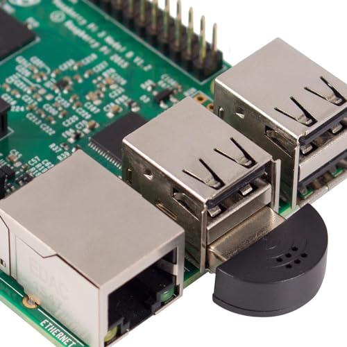 2 Pcs USB 2.0 Mini Microphone for Raspberry Pi 5 4 Model B, Module 3B+, Laptop/Desktop PC Plug and Play for Skype, MSN, Yahoo Recording, YouTube, Google Voice Search and Games