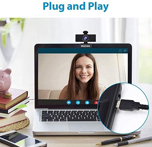 NexiGo N60 1080P Web Camera, HD Webcam with Microphone & Privacy Cover, USB Computer Camera, 110-degree Wide Angle, Plug and Play, for Zoom/Skype/Teams/OBS, Conferencing and Video Calling (Renewed) - size: 1080P Webcam