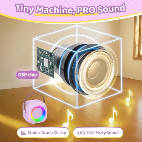 Karaoke Machine for Kids, Toys for 3-12 Years Old Girls Gifts, Kids Karaoke Microphone Machine Toy, Best Fun Christmas Birthday Gifts for 5 6 7 8 9 10 11 Years Teens Girl Boys Purple 2 Mic - color: Purple 2 Mics