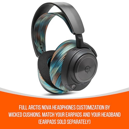WC HeadbandZ Arctis Nova - Upgraded Silicone Headband for Arctis Nova Headsets by Wicked Cushions - Enhanced Flexibility, Comfort, and Style with Matching Earpad Designs | The Simulation - color: The Simulation