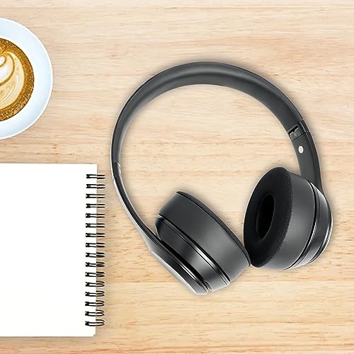 GVOEARS Ear Pads Replacement for Beats Solo 2 Solo 3 - Cooling Gel Earpad | Cushions for Solo 2/3 Wired Wireless Headphones Covers with Noise Isolation Memory Foam (Black) - color: Black Cooling