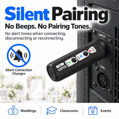 XLR Bluetooth Audio Receiver for Mixers, PA Speakers & DJ Systems