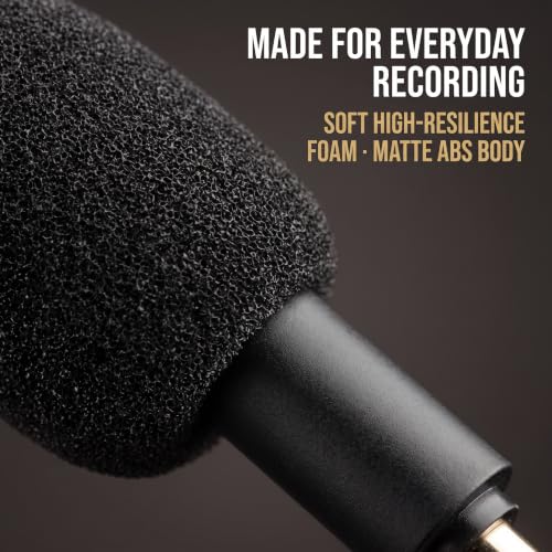 Black 4 Pole Mini Portable Microphone Jack 3.5mm Aux 4 Pole/ 3 Pole Karaoke Mic for Recorder Mobile Smart Phone Computer Laptop Multipurpose, Condenser Microphones
