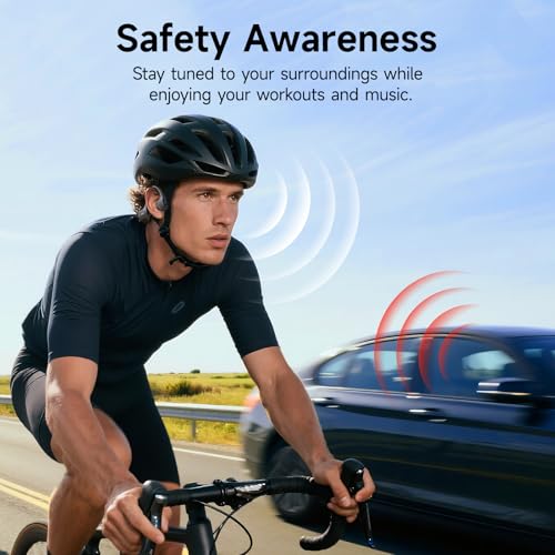 LOBKIN Bone Conduction Headphones Bluetooth 6.0 - Open Ear Headphones for Sports, IPX7 Waterproof Wireless Earphones, 25g Ultra-Light & Secure Fit, 10H Battery, for Running, Cycling, Workout
