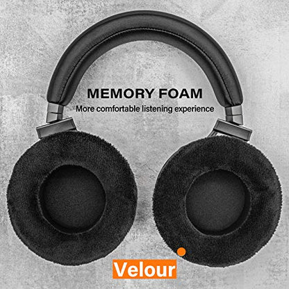 TRANSTEK Earpads Compatible with Virtuoso RGB Wireless SE Gaming Headset - Memory Foam Earcups - Velour Ear Cushions I Black