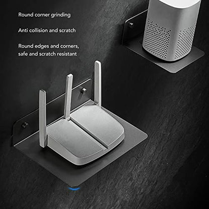Projector Shelf, Stainless Steel Router Shelf Wall Mount Floating Shelves Stand Thickened Set Top Box Rack TV Screen Holder for Cable Box, Speaker, DVD Player, Game Console