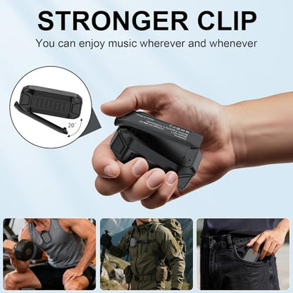 Wearable Speaker, IPX7 Clip-On Portable, BT 6.0, TWS, Hands-Free | IPX7 Waterproof, BT 6.0, TWS Pairing, Hands-Free Calls, Clip-On Design for Golf, Camping, Work