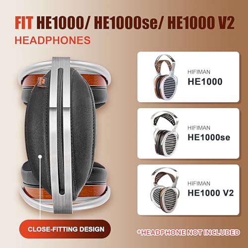 HE1000 Headband Cover Compatible with HIFIMAN HE1000/ HE1000se/ HE1000 V2 Headphones Thicker Sports Fabric Replacement Headphone Headband Cushion Pad Cover Headband Protector (Black)