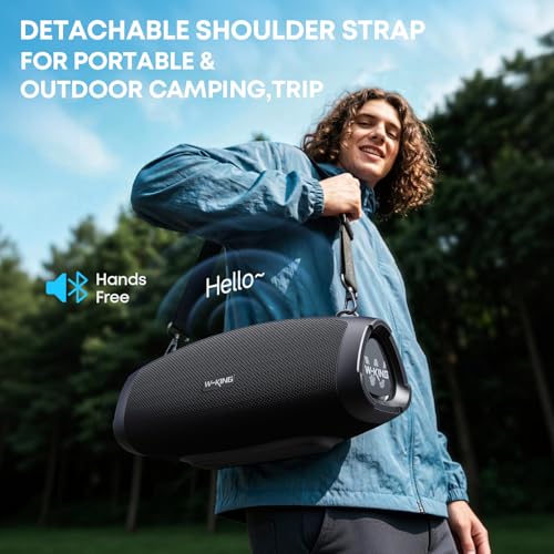 W-KING Bluetooth Speaker, 120W Peak IPX6 Outdoor Loud Portable Speakers