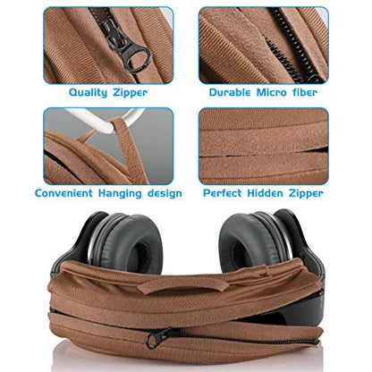 Universal Replacement Headband Cushion Pad Cover Protector Compatible with ATH M50X, QC 35i/35ii, QC25, Solo 2/Solo 3, Studio 2/3 Headphones (Brown) - color: Brown