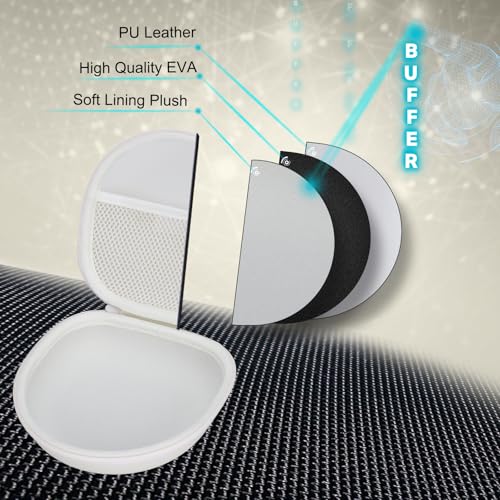 Headphone Case Compatible with JBL/Beats/BERIBES/Jlab/Picun/TOZO/KVIDIO/Soundcore Anker/Skullcandy Noise Cancelling Over-Ear Headphones, Pearl Cream - color: Pearl Cream