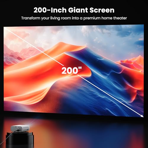 HOMPOW Official Licensed Smart Mini Projector with Wifi and Bluetooth - style: Netflix System