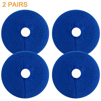 Earpads Sweater Cover Protectors with Knit Fabric for Beats Solo 3/2, Solo HD/Mixr/EP Headphones and Other Headsets with 1.57-3.14 Inches Ear Cushions [ 2 Pairs ](Blue)