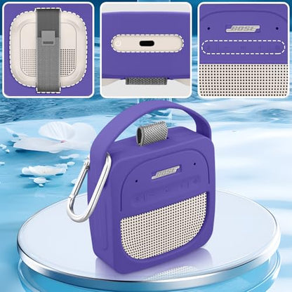 Silicone Cover for Bose SoundLink Micro 2nd Bluetooth Speaker | Scratch-resistant, Unhindered Sound, Silicone Construction, Portable Carrying Silicone Cover, Purple Silicone Cover - color: Purple Cover