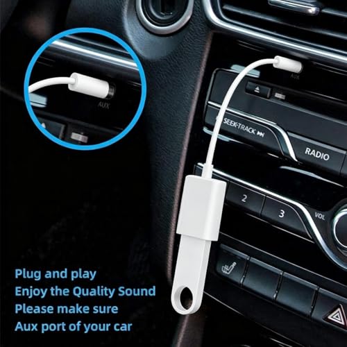 HANYAUKU USB to AUX Adapter, 3.5mm Male Plug Jack to Female AUX Audio Cable, Auxiliary Adapter Converter Cable for Connection of Car Jack Audio & External U Disk