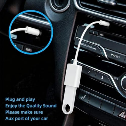 HANYAUKU USB to AUX Adapter, 3.5mm Male Plug Jack to Female AUX Audio Cable, Auxiliary Adapter Converter Cable for Connection of Car Jack Audio & External U Disk