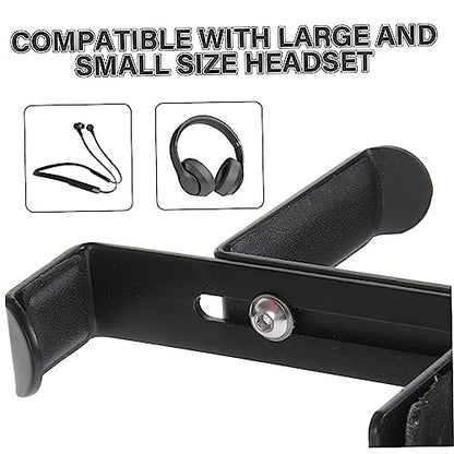 LIFKOME Aluminum Headphone Stand Holder Desk Clamp for Hooks Under Desk Headset Rack