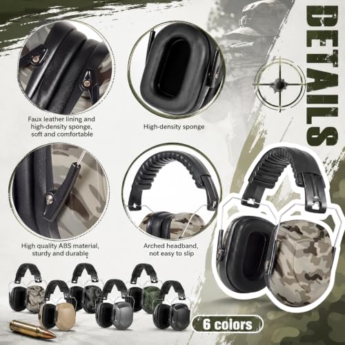 12 Pcs Kids Ear Protection Noise Cancelling Headphones Ear Muffs Bulk 27db Adult Noise Reduction Hearing Earmuff (Universal Fit (kids & Adults),Camo Style) - size: Universal Fit (kids & Adults), style: Camo Style