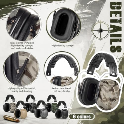 12 Pcs Kids Ear Protection Noise Cancelling Headphones Ear Muffs Bulk 27db Adult Noise Reduction Hearing Earmuff (Universal Fit (kids & Adults),Camo Style) - size: Universal Fit (kids & Adults), style: Camo Style
