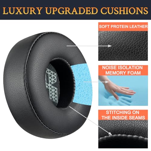 SOULWIT Earpads for JBL Live 670NC (Do Not Fit Tune 670NC) - Black - color: Black