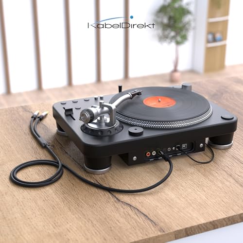 KabelDirekt – RCA/Phono Y Cable – 1×2 – 20ft | Coax, male/male plugs, analog/digital, adapter for subs/amps/Hi-Fis/home theater/receivers, black - size: 20 Feet, style: 1-Pack