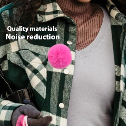 LEFXMOPHY for Hollyland Lark M2 Windscreen Hot Pink Furry Wind Muff Deadcat Foam 2-Pack - color: PINK