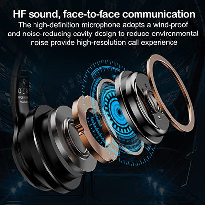 Bluetooth RGB Cat Ear Headphones, Foldable/Built-in Mic, Black | Wireless/wired, clear Hi-Fi sound, breathing lights, for kids/adults/boys/school/gaming, works with phone/laptop/PC/tablet - color: Black