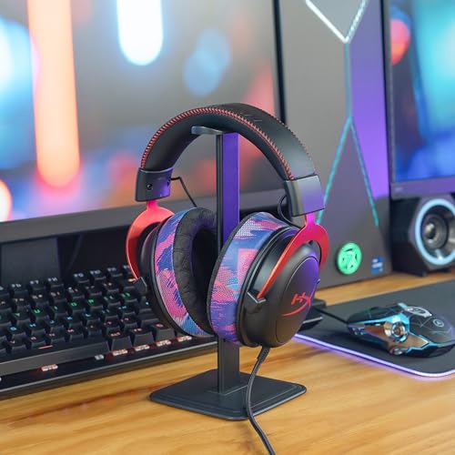 WC Freeze V2 Cloud - Angled Cooling Gel Earpads Compatible with HyperX Cloud Series by Wicked Cushions | Angled Pads for Extreme Comfort, New Freeze V2 Cooling Fabric, Extra Thick | Speed Racer - color: Speed Racer