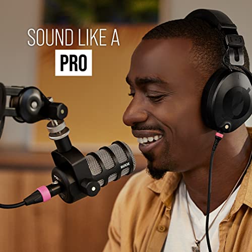 RØDE PodMic Cardioid Dynamic Broadcast Microphone — XLR Output, Requires Audio Interface (RØDECaster, AI-1, or similar). For USB Plug-and-Play, see PodMic USB. | Requires Audio Interface (RODECaster, AI-1, or similar). For USB Plug and Play, see PodMic US